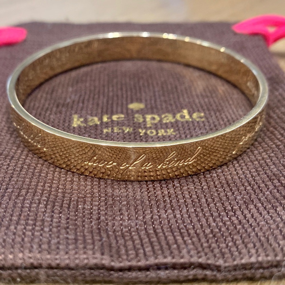 Kate Spade Gold Bridesmaid Idiom Bangle Bracelet
